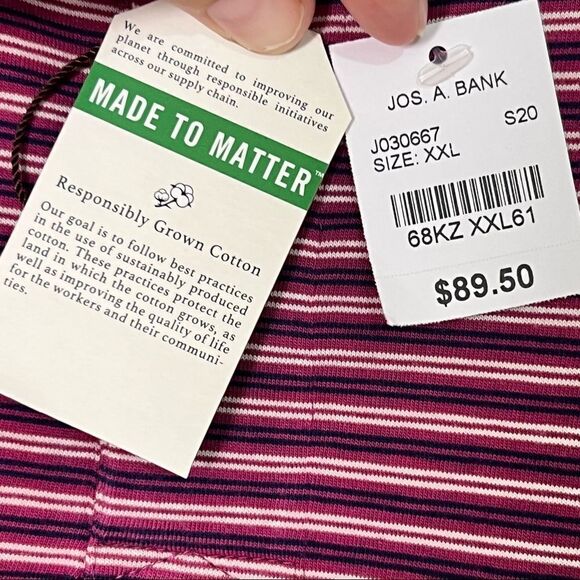 Nwt Jos A. Bank - Polo - Magenta ; XXL Tailored Fit. Cotton - Picture 2 of 13